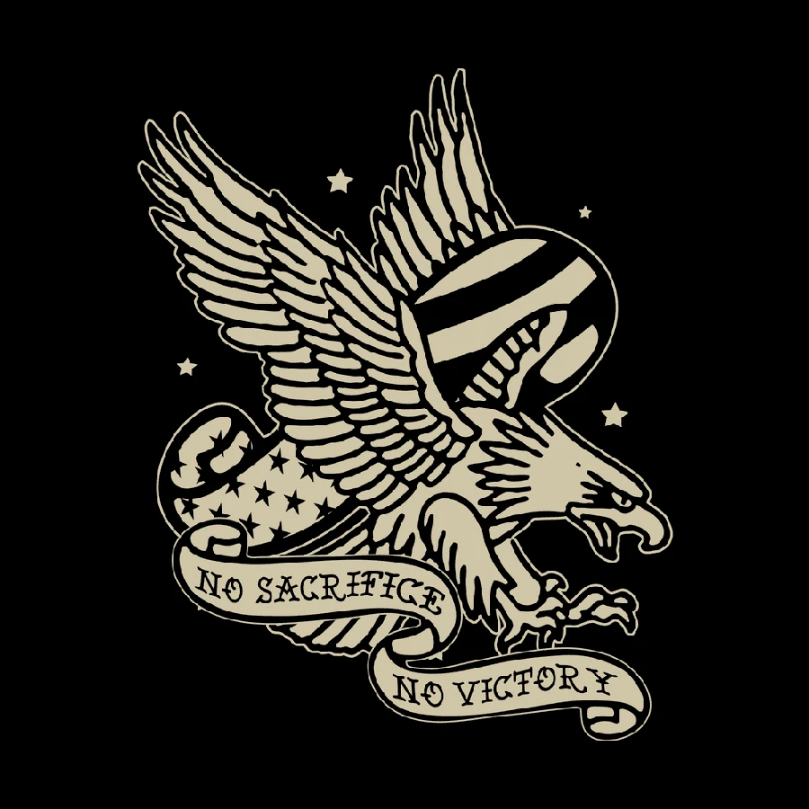 No Sacrifice No Victory Hoodie - Black - Image 7