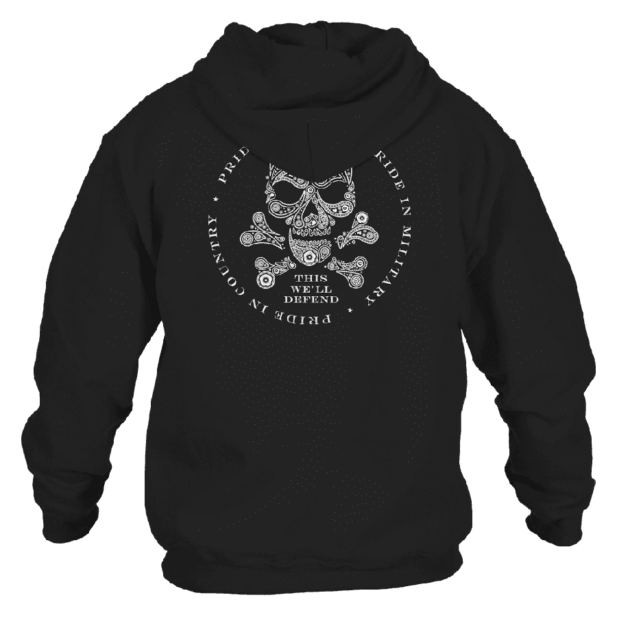 Death Paisley Hoodie - Black - Image 9