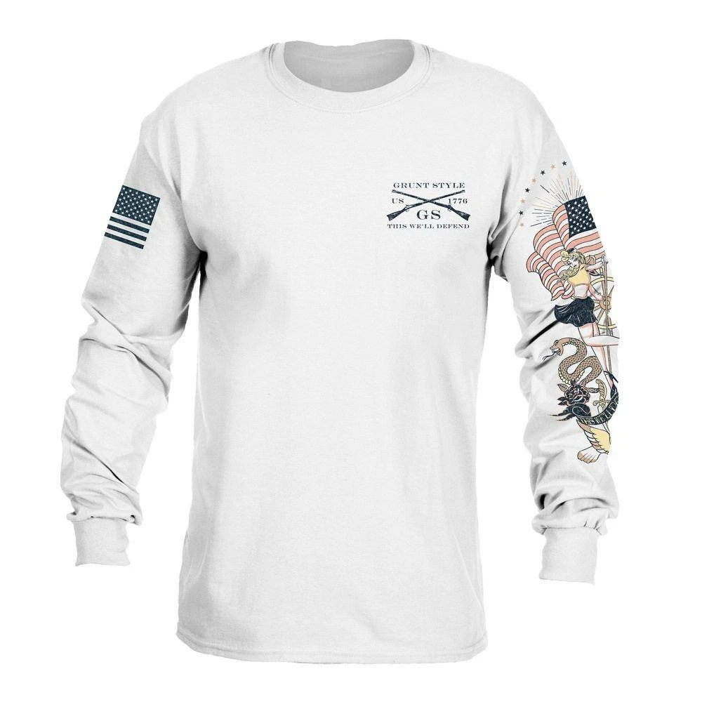 Nautical Pinup Long Sleeve - White - Image 10