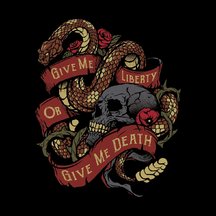 Liberty Or Death Long Sleeve - Black - Image 8