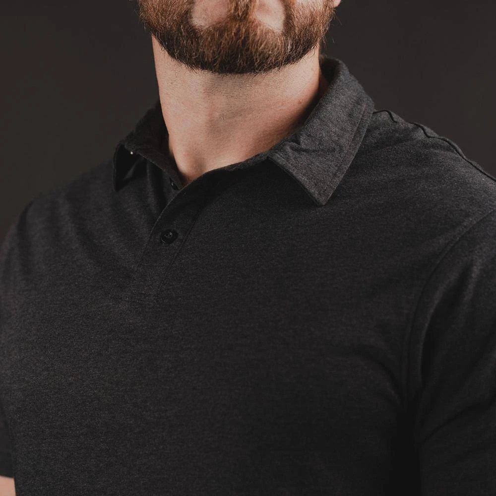 Men's Cruiser Polo - Heather Black - Image 2