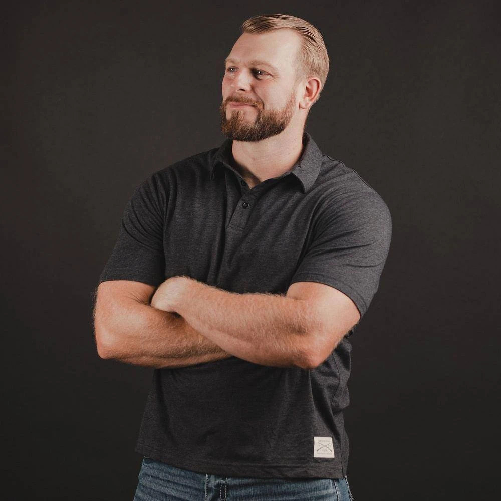 Men's Cruiser Polo - Heather Black - Image 4