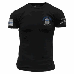 Blue Line Support Those Who Serve T-Shirt - Black