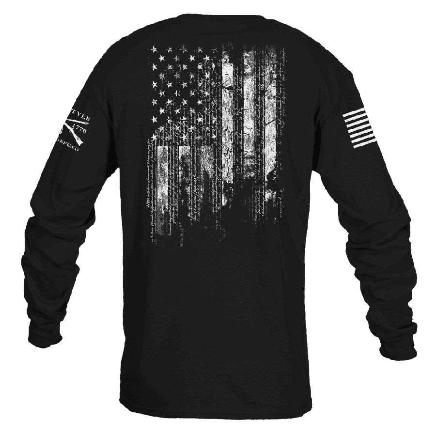 1776 Flag Long Sleeve - Black - Image 7