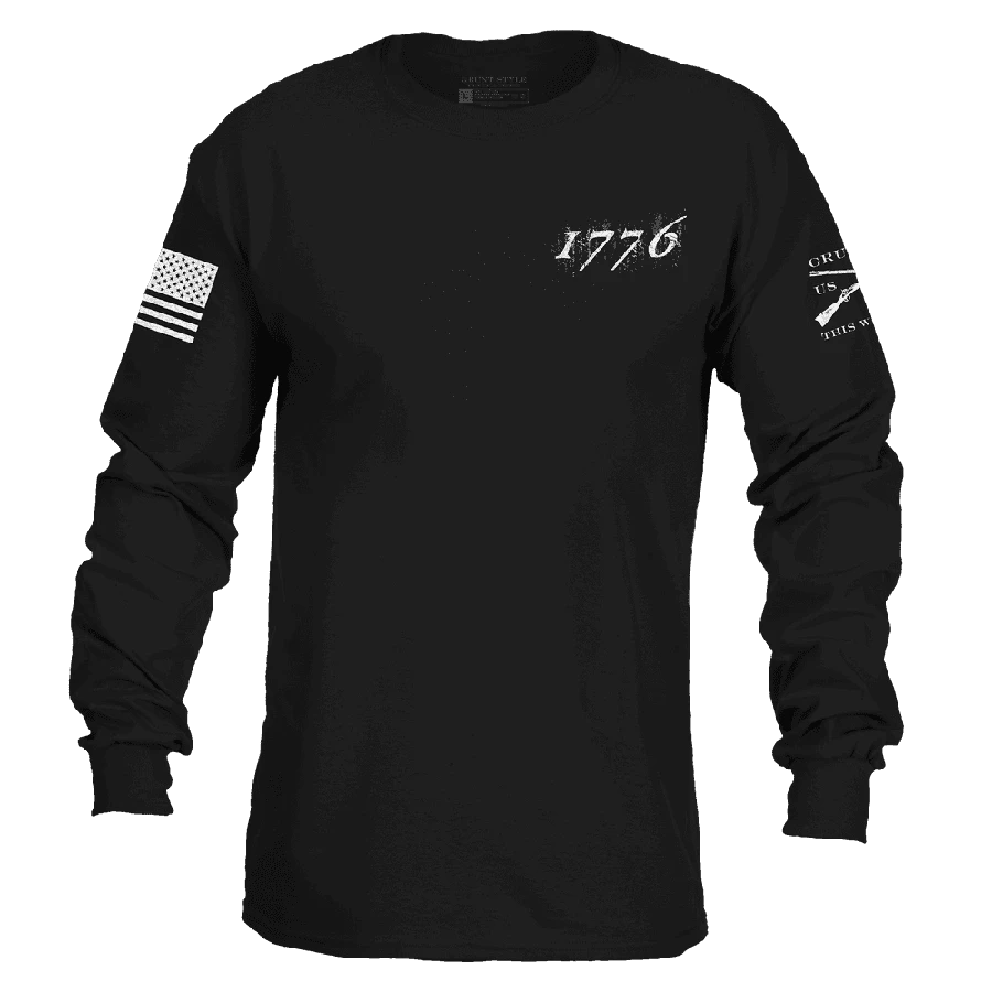 1776 Flag Long Sleeve - Black - Image 8