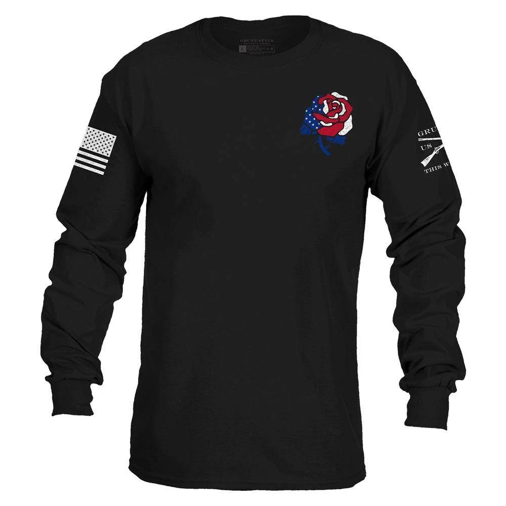 Women's Freedom Rose Long Sleeve - Black - Image 6