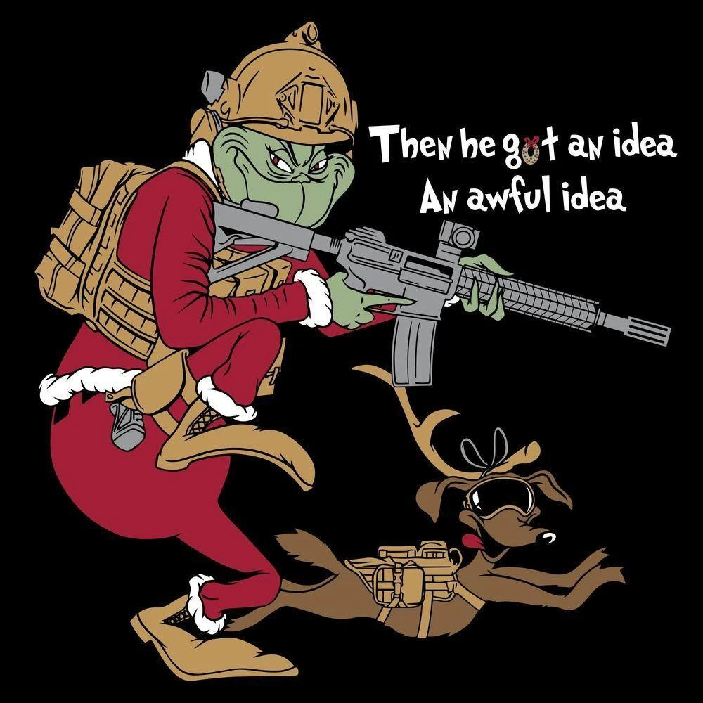 Operator Grinch T-Shirt - Black - Image 2