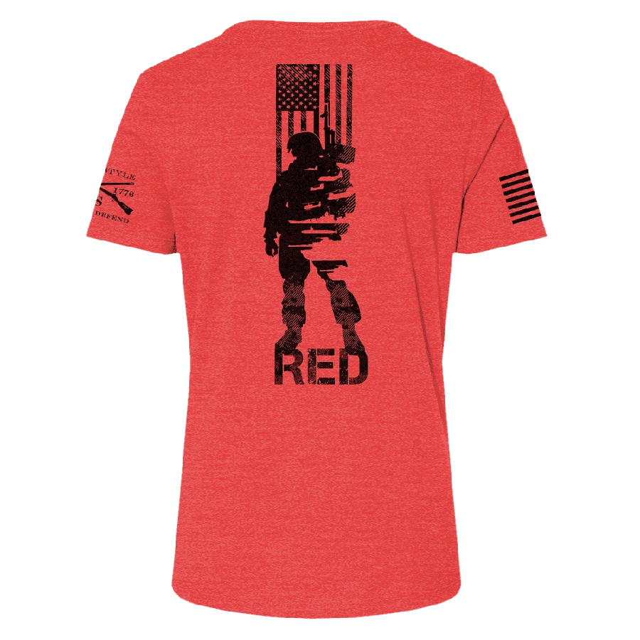 Women's R.E.D. All Forces Relaxed Fit Tee - Red - Image 6