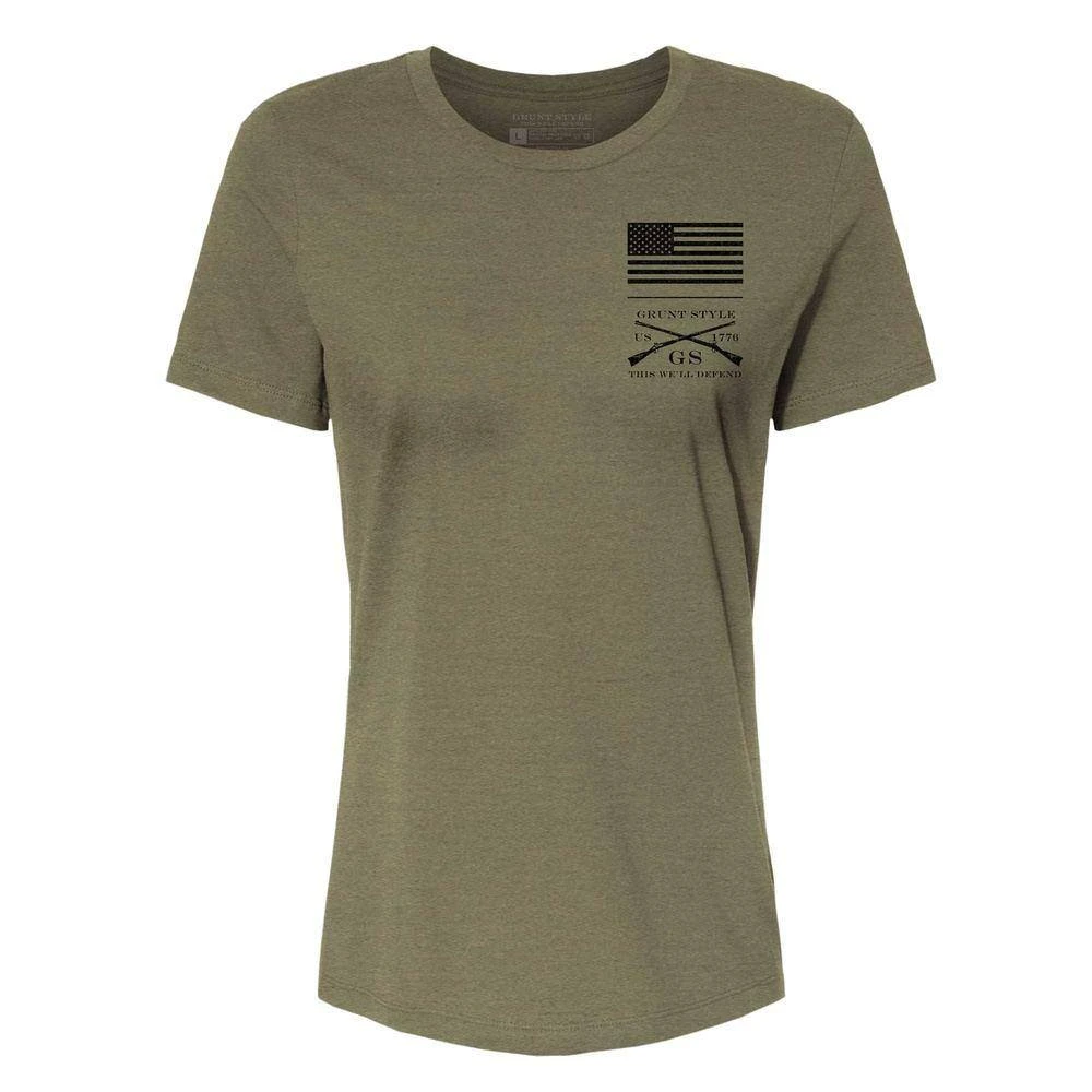 Women's Strength Through Suffering Relaxed Fit T-Shirt - Olive Triblend - Image 4