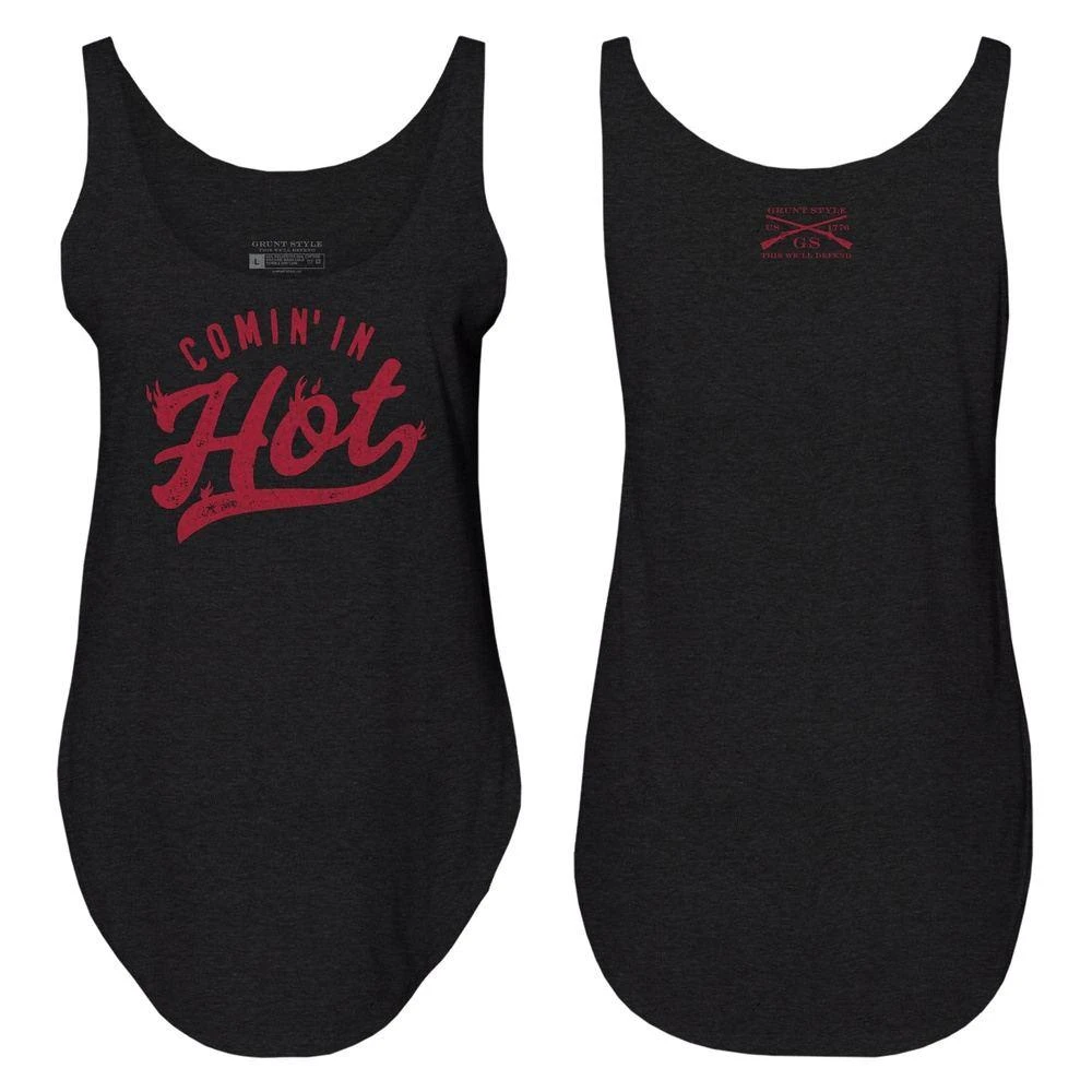 Women's Comin' In Hot Tank - Black - Image 3