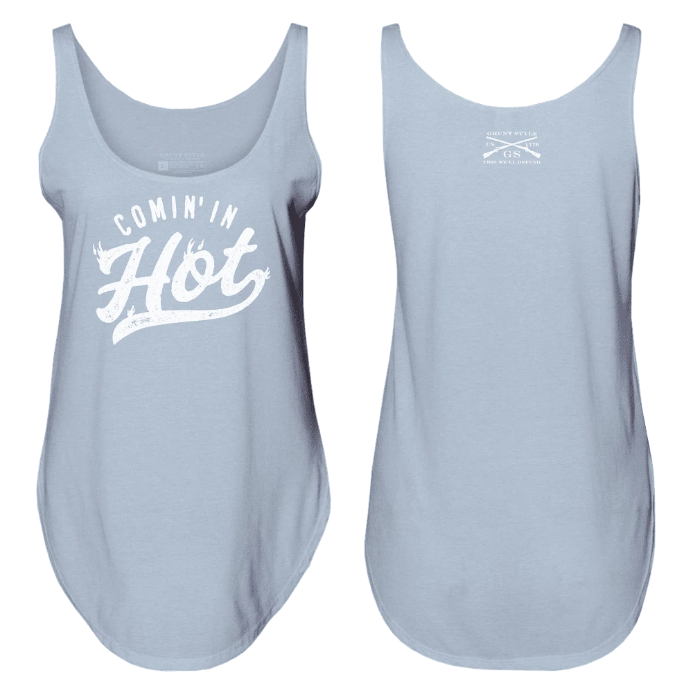Women's Comin' In Hot Tank - Stonewash Denim - Image 3