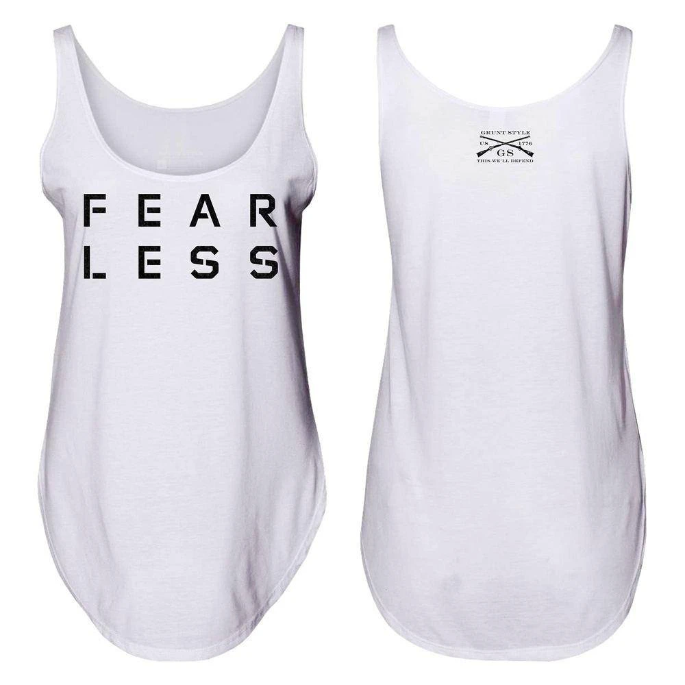 Women's Fear Less Tank - White - Image 4