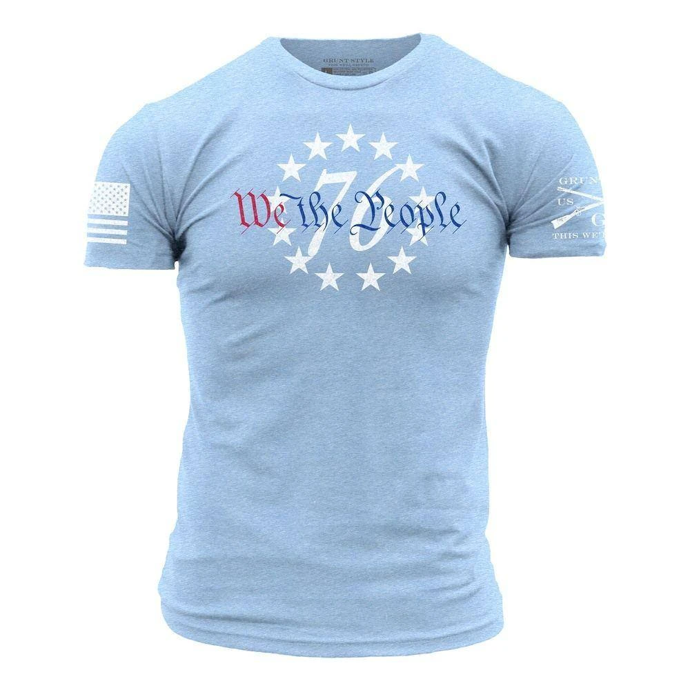 76 We The People T-Shirt - Heather Sky Blue