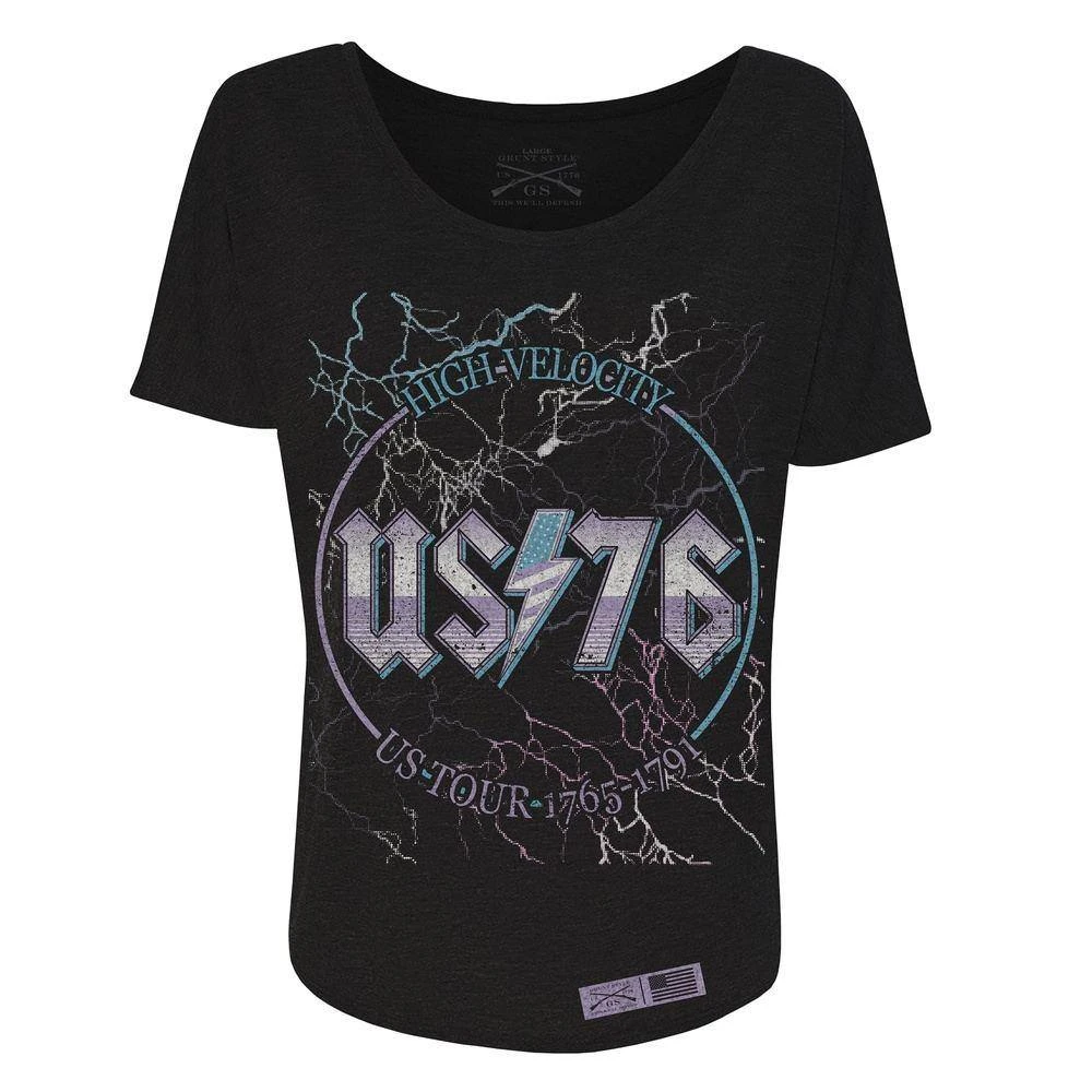 Women's US76 Slouchy T-Shirt - Black - Image 2