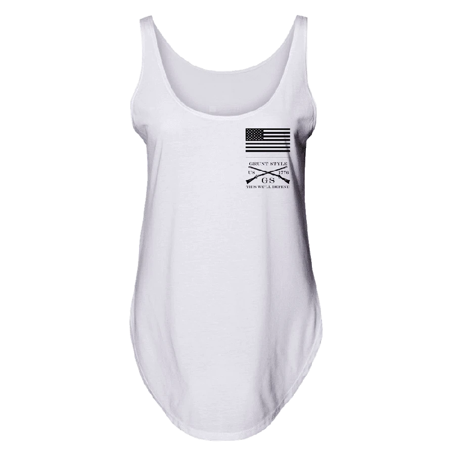 Women's Strength Through Suffering Flowy Tank - White - Image 5