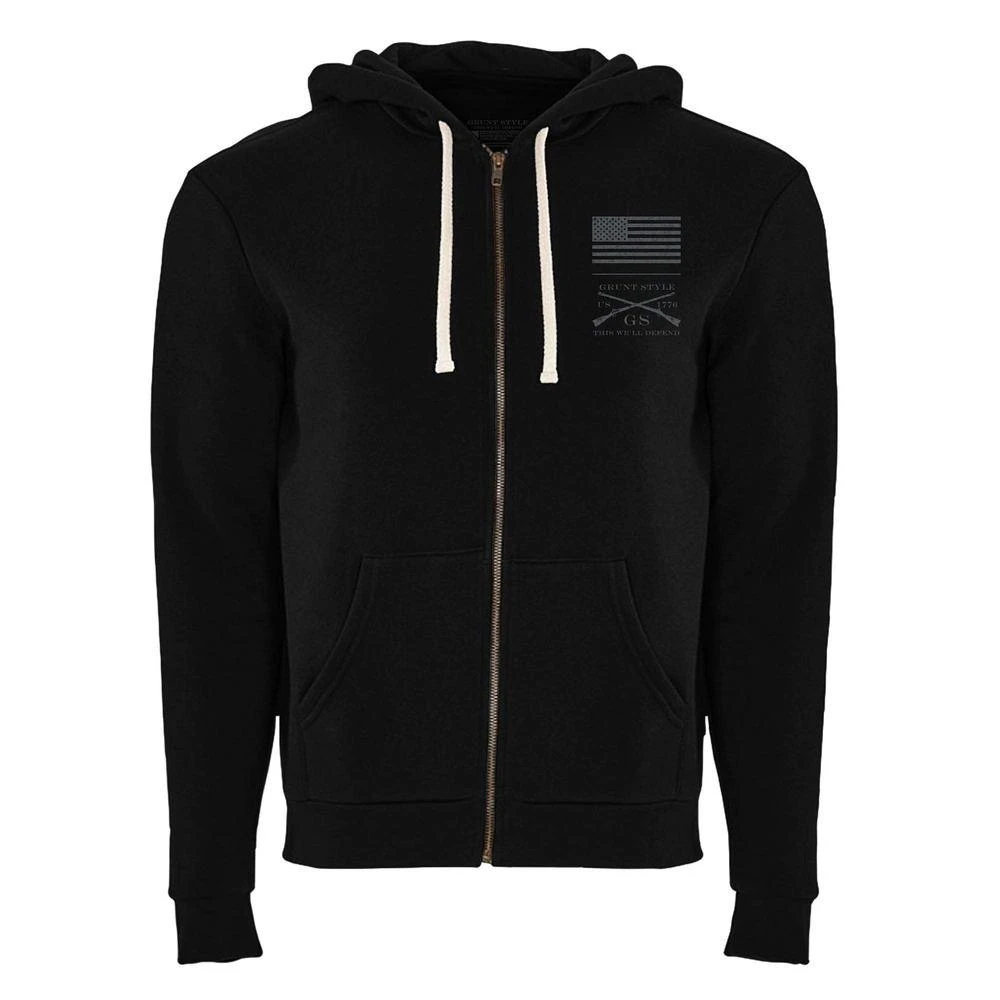 Strength Through Suffering Full-Zip Hoodie - Black - Image 5
