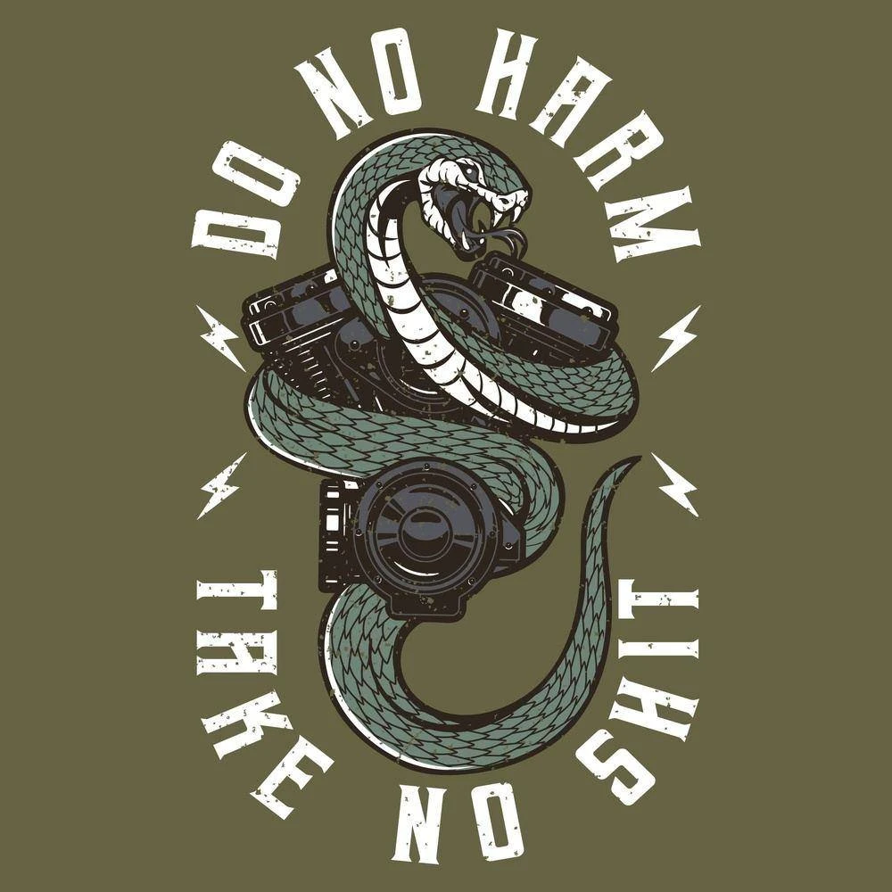 Do No Harm, Take No Sh*t T-Shirt - Military Green - Image 2