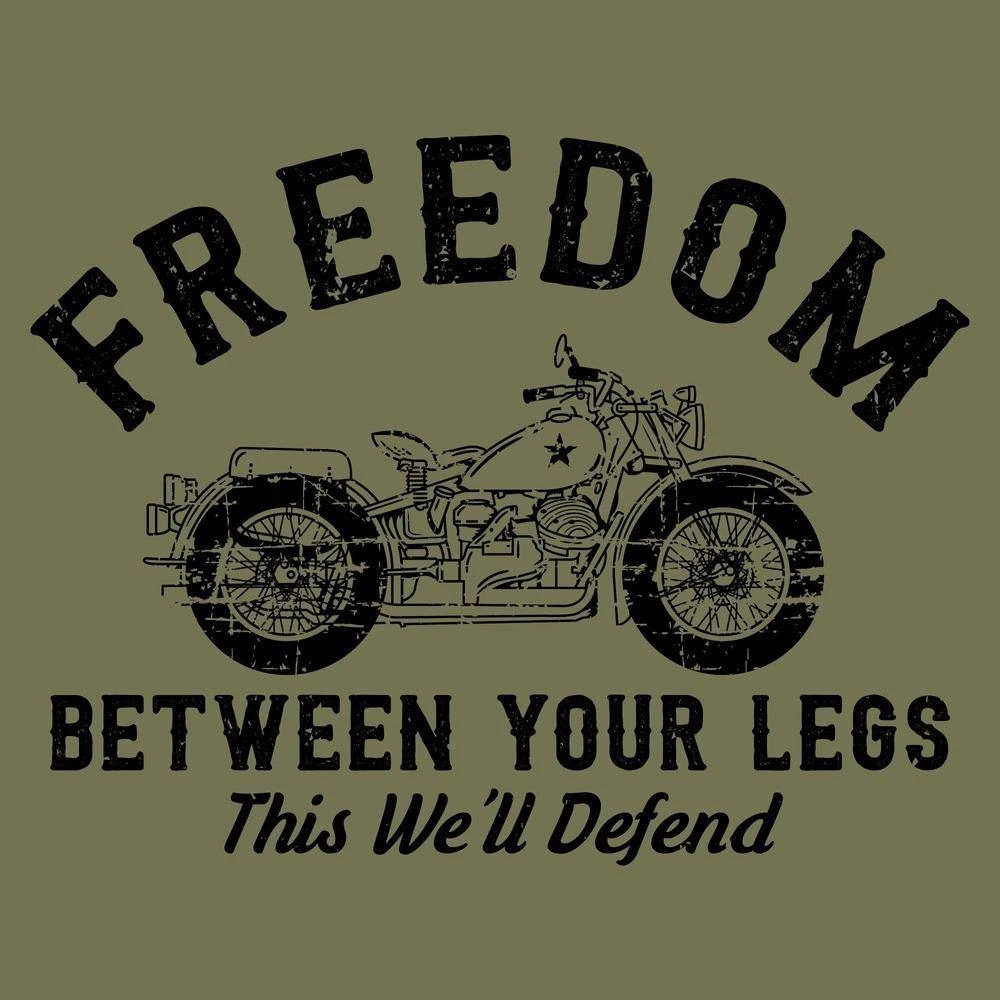 Freedom Between Your Legs T-Shirt - Military Green - Image 2