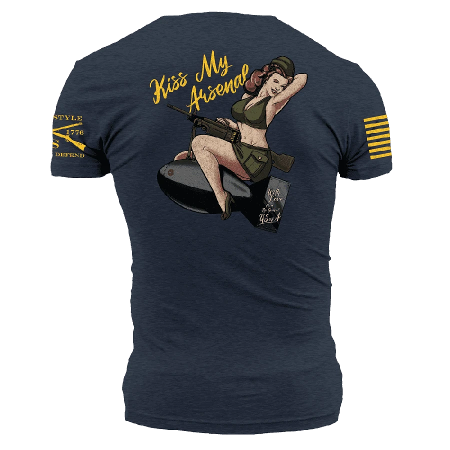 Kiss My Arsenal T-Shirt - Midnight Navy - Image 4