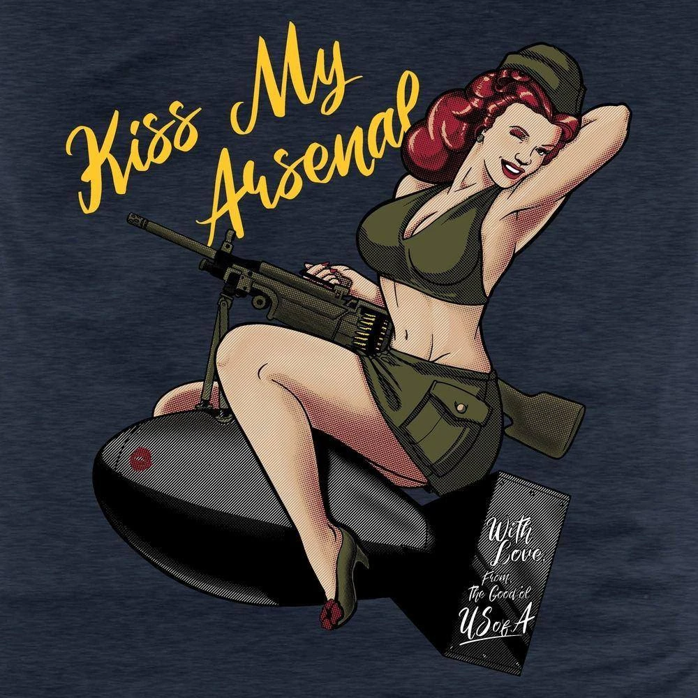 Kiss My Arsenal T-Shirt - Midnight Navy - Image 7