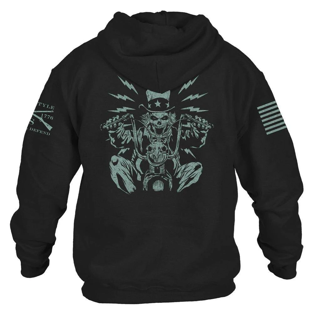Uncle Sam Freedom Rider Hoodie - Black - Image 4
