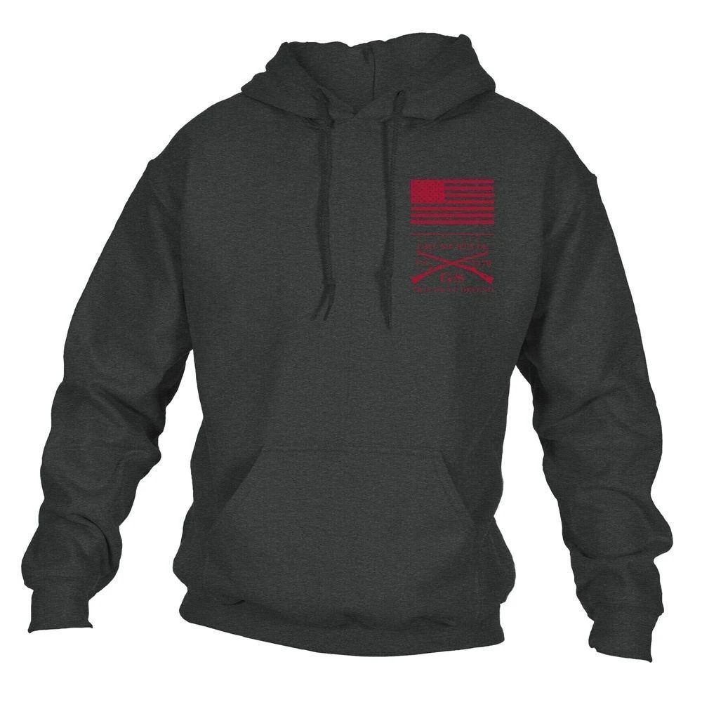 Red Blood Blue Collar™ Hoodie - Dark Heather - Image 4