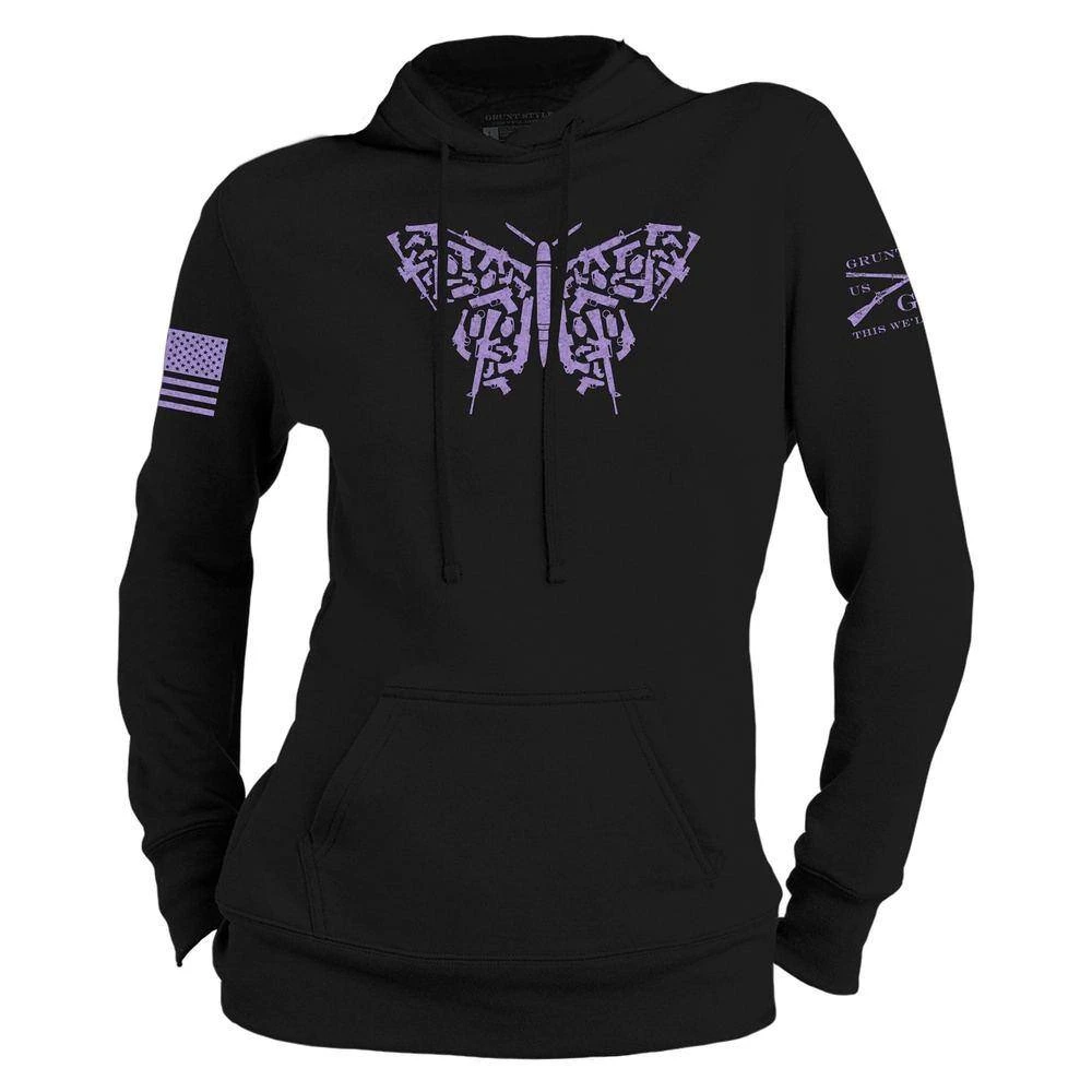 Women's 2A Butterfly Hoodie - Black - Image 3