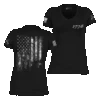 Women's 1776 Flag V-Neck - Black