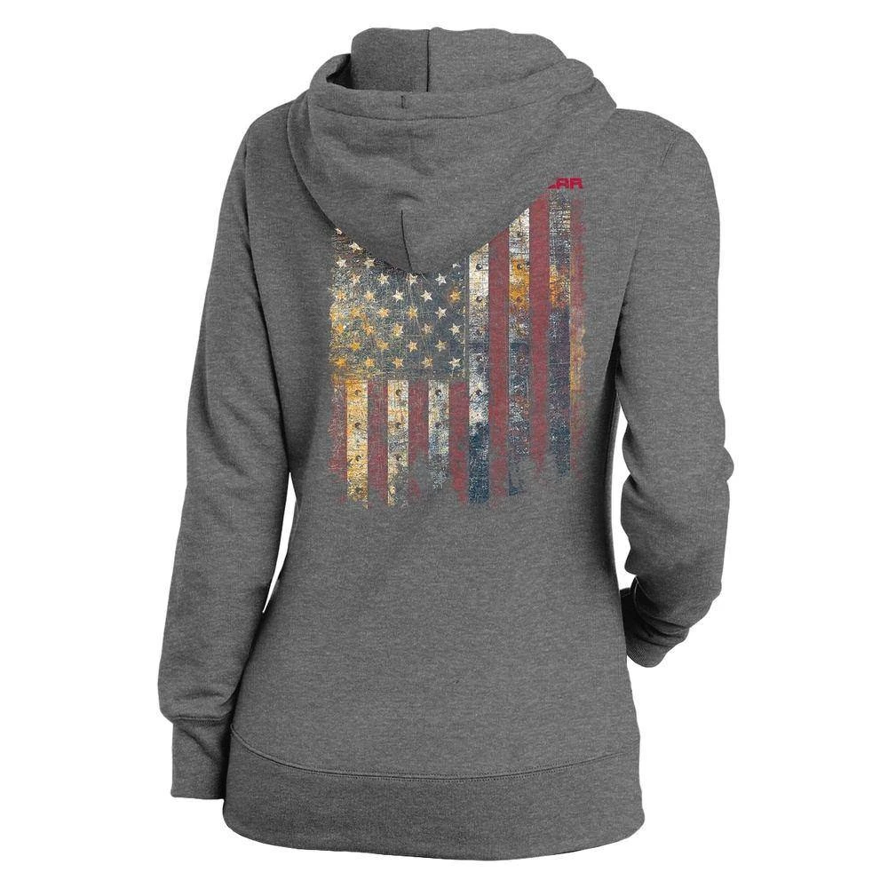 Women's Red Blood Blue Collar™ Hoodie - Graphite Heather - Image 2