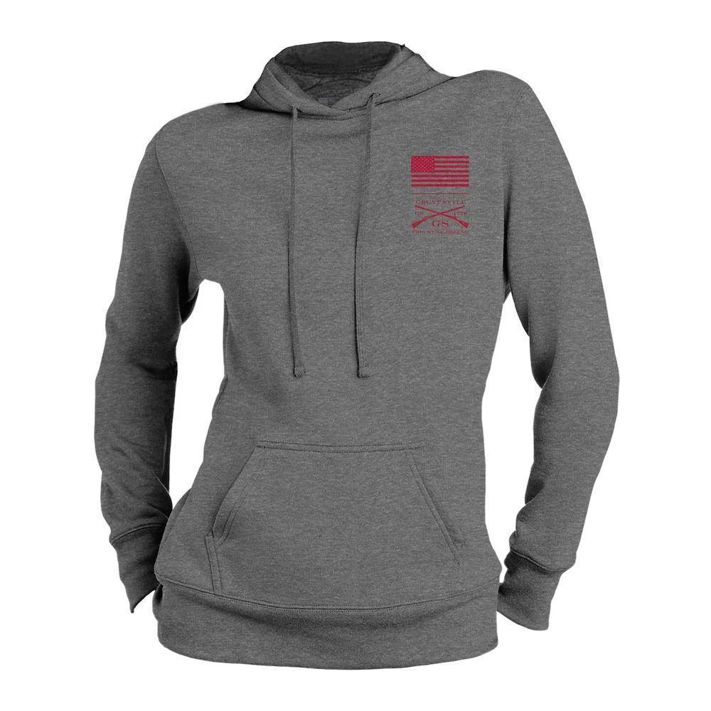 Women's Red Blood Blue Collar™ Hoodie - Graphite Heather - Image 3