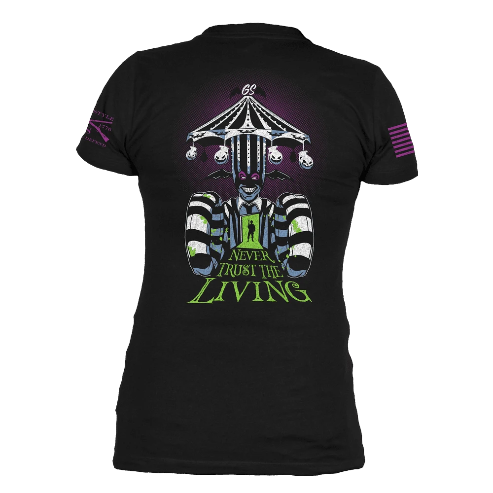 Women's Never Trust The Living V-Neck - Black - Image 5