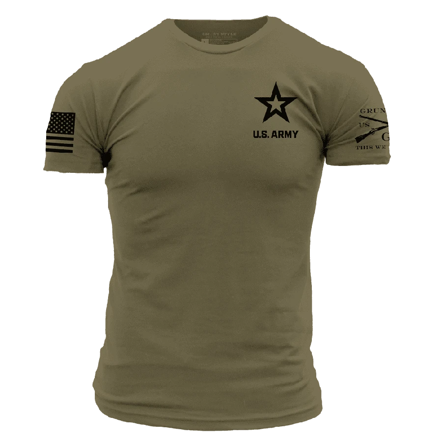 Army Hit The Ground Running T-Shirt - Military Green - Image 2