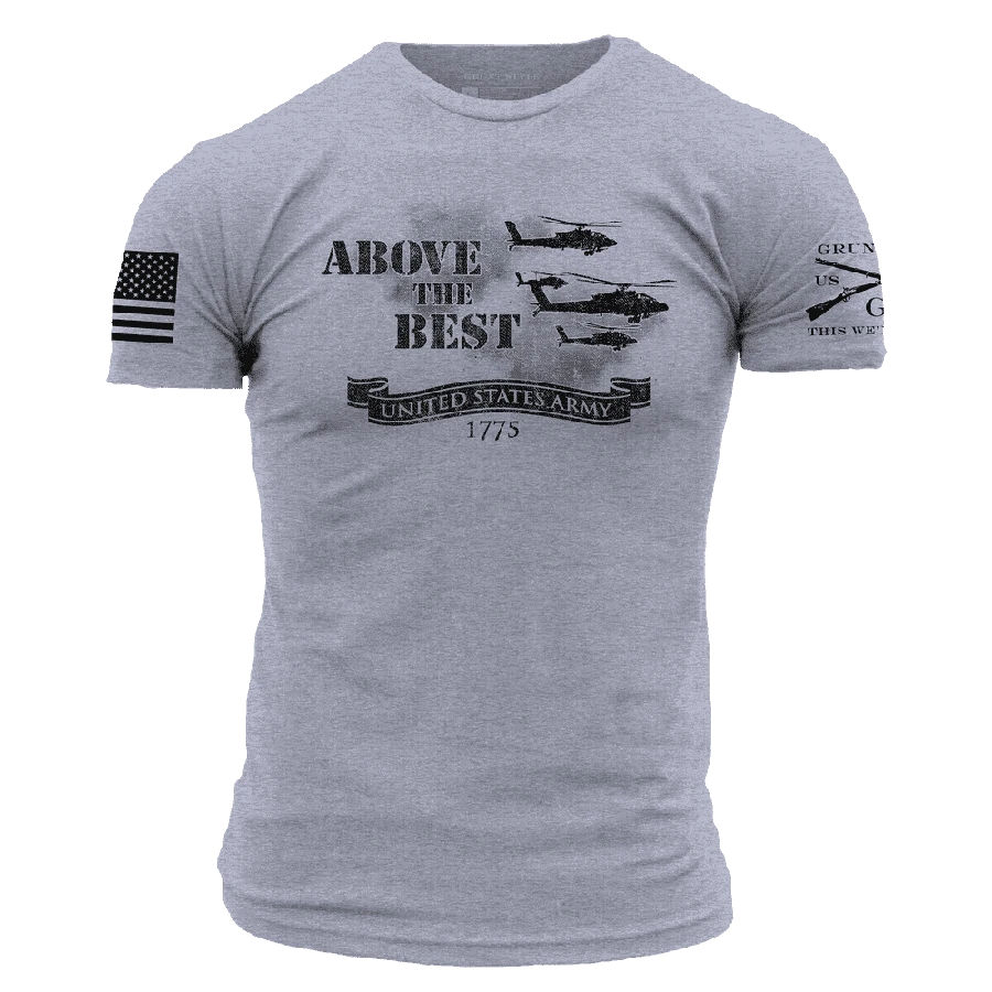 Army Above The Best T-Shirt - Heather Gray