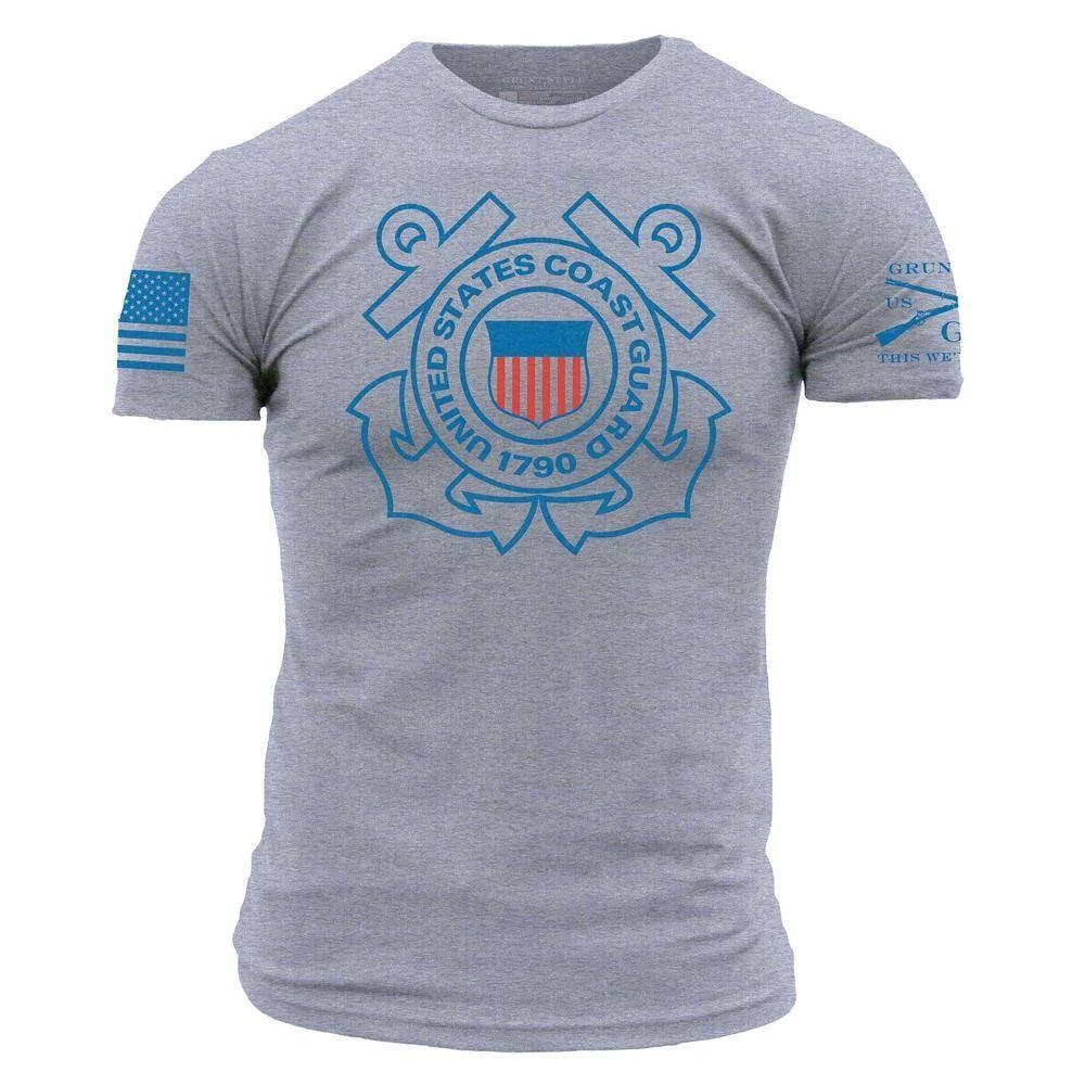 USCG -Logo T-Shirt - Heather Grey