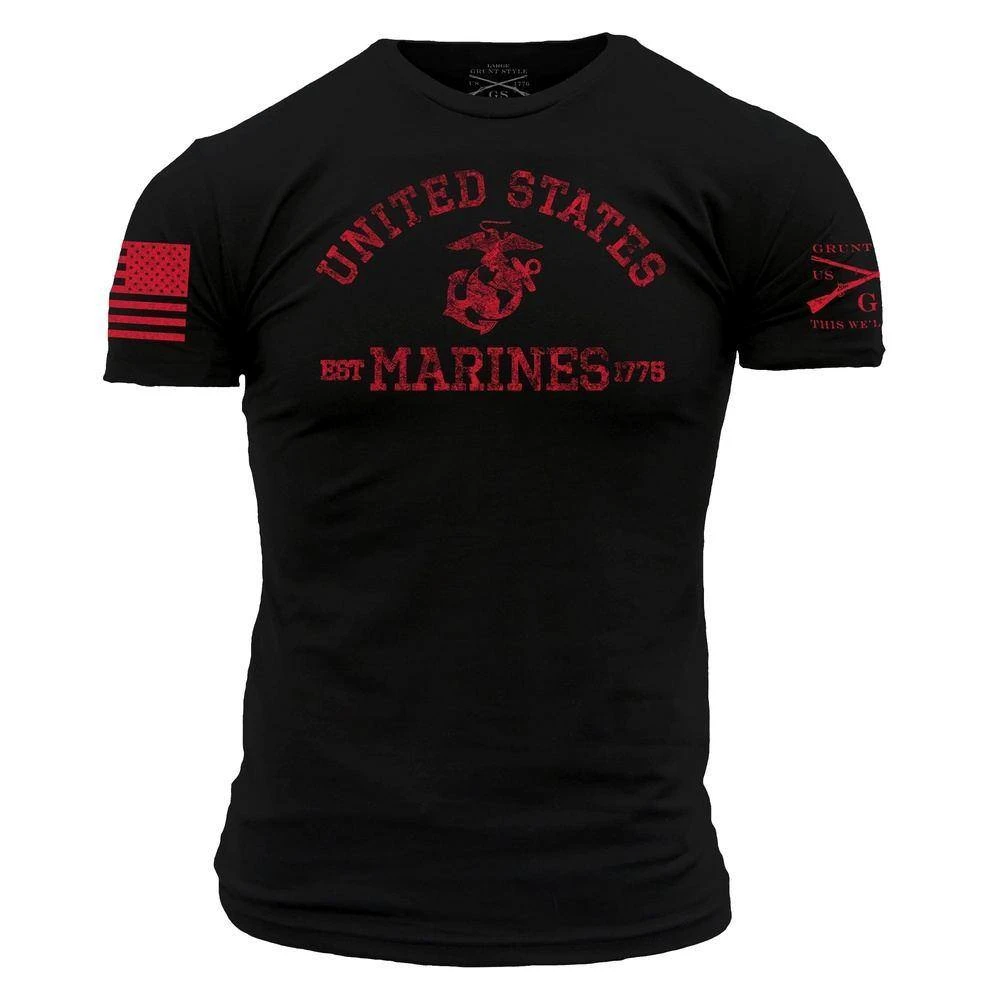 USMC - Est. 1775 T-Shirt - Black - Image 2