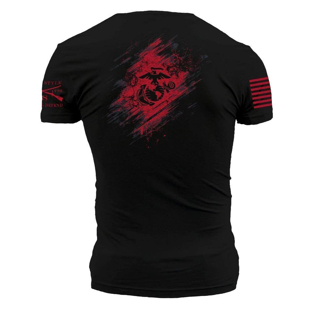 USMC - Bound In Blood T-Shirt - Black - Image 3