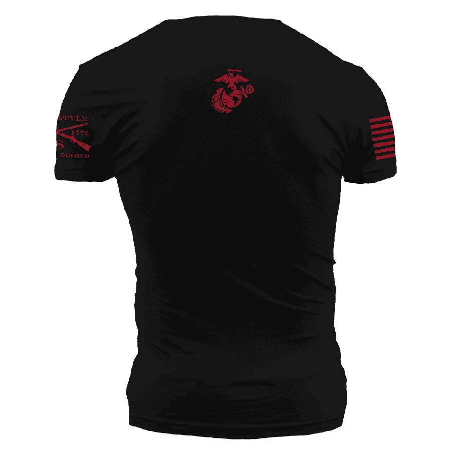 USMC - First In T-Shirt - Black - Image 5