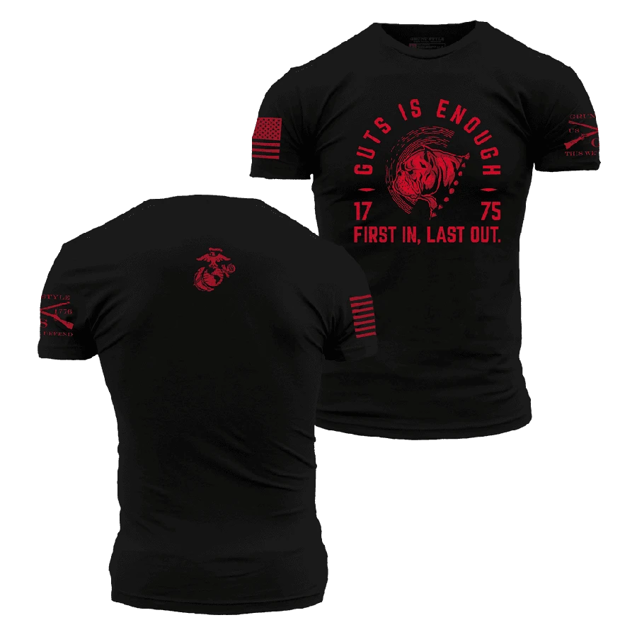 USMC - First In T-Shirt - Black
