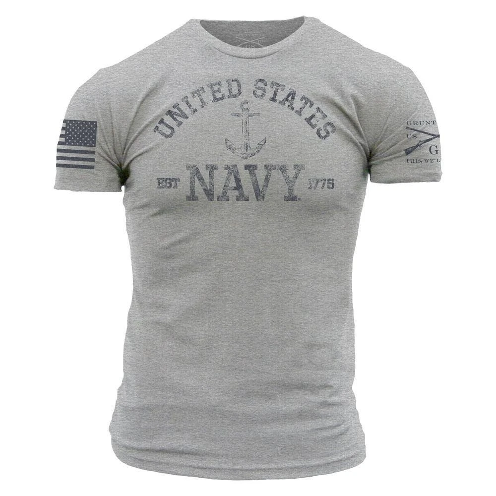 USN - Est. 1775 2.0 T-Shirt - Athletic Heather - Image 5