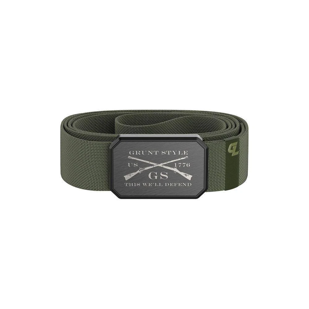Accessories Grunt Style X Groove Life™ Belt - Gun Metal On Olive - Image 3
