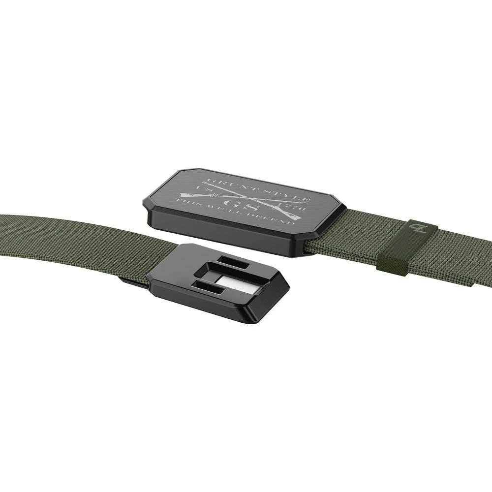 Accessories Grunt Style X Groove Life™ Belt - Gun Metal On Olive - Image 4