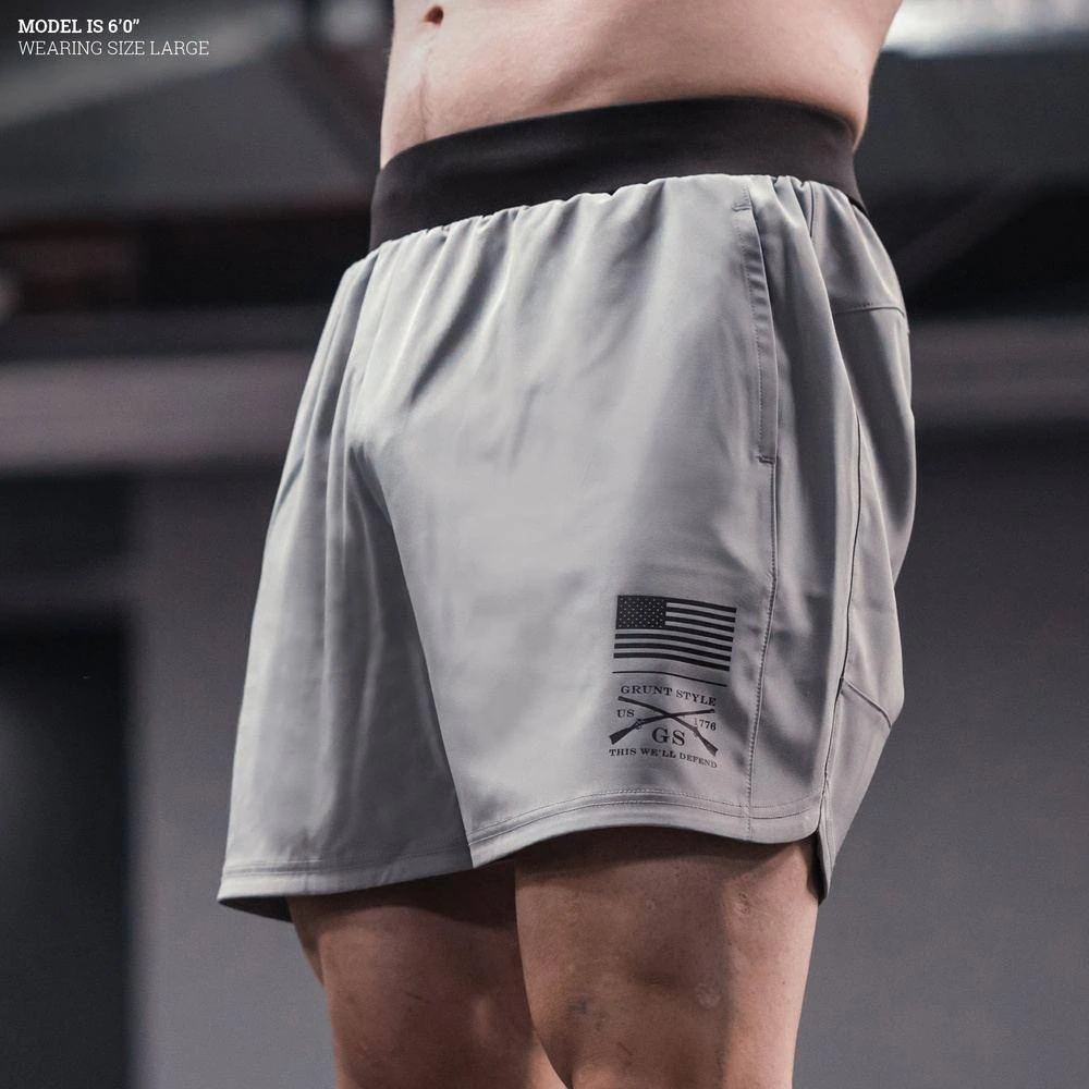 Men's Training Shorts - Gray - Image 4