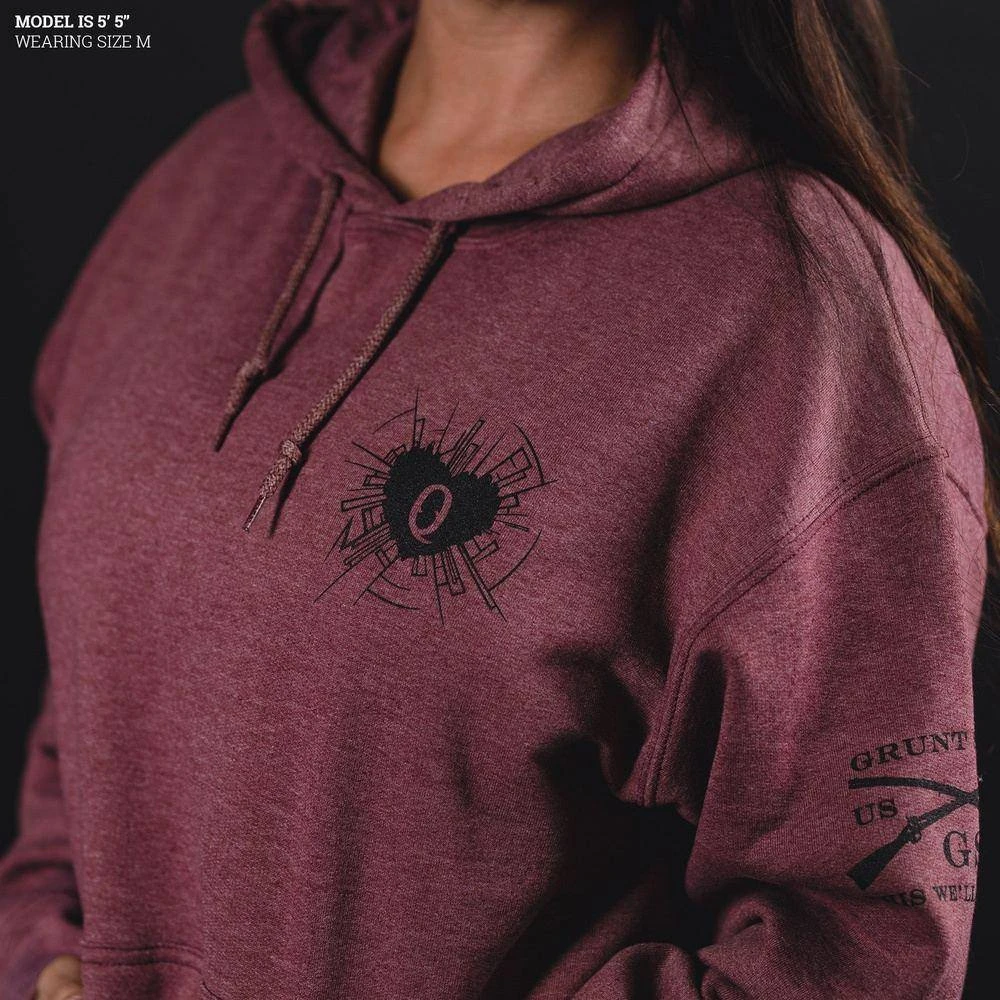 Women's Heart And Soul Of A Warrior Hoodie - Heather Maroon - Image 4