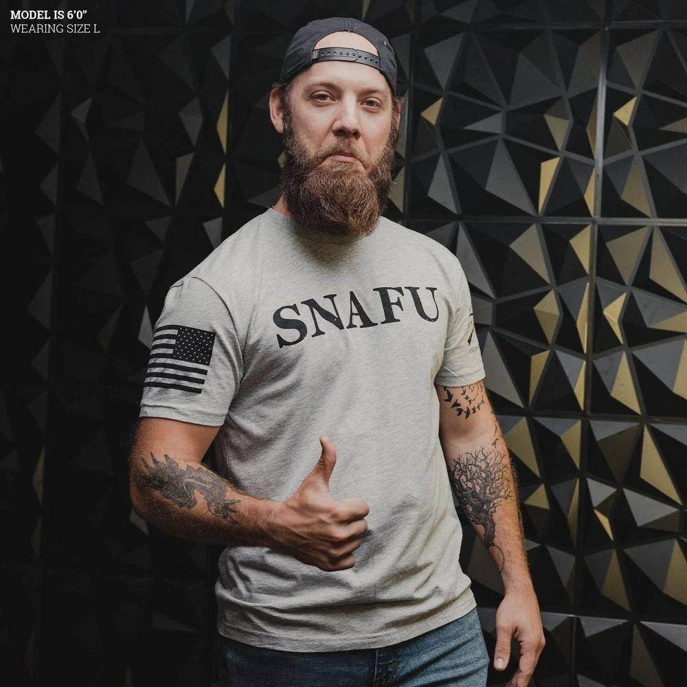SNAFU T-Shirt - Heather Gray - Image 3