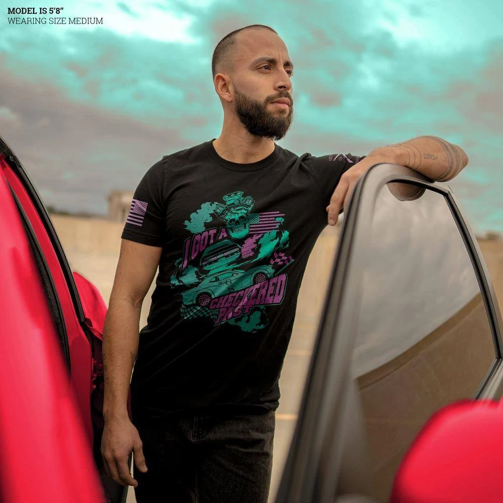 Checkered Past T-Shirt - Black - Image 3