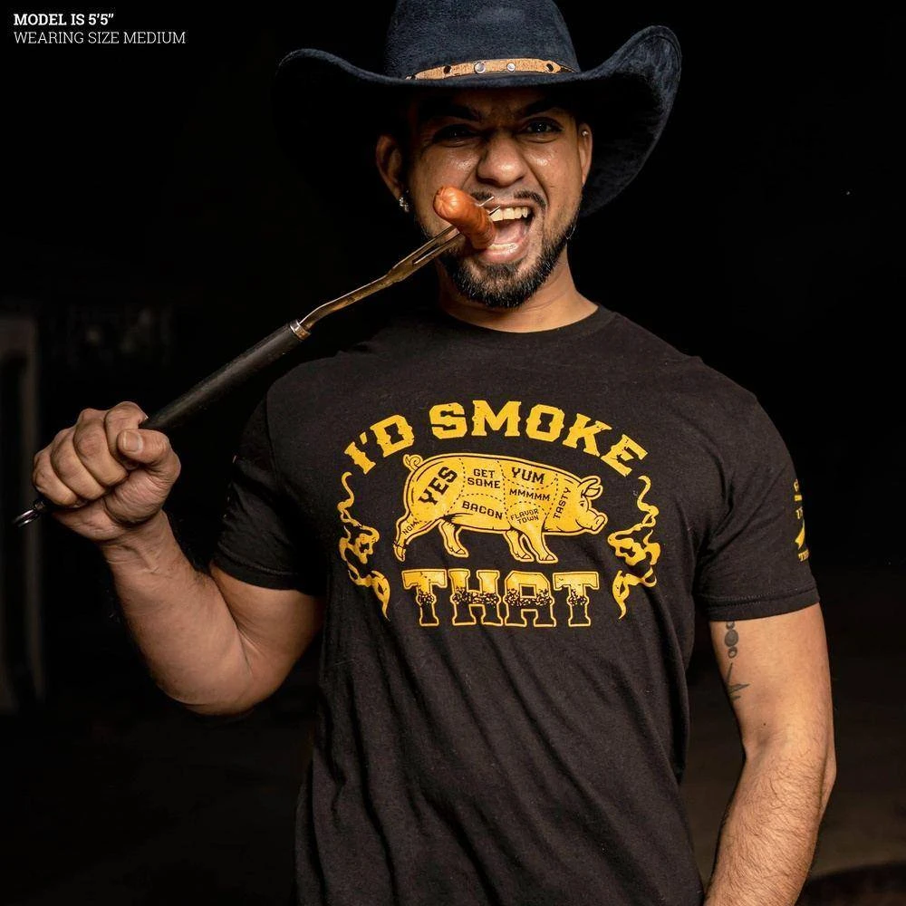 I'd Smoke That T-Shirt - Black - Image 3