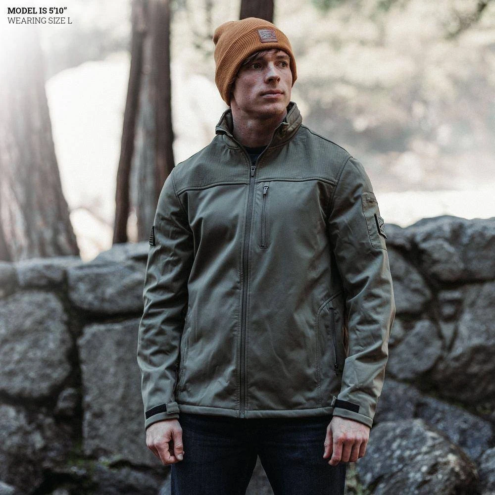 Men's Mission Ready Soft Shell Jacket - Military Green - Image 4