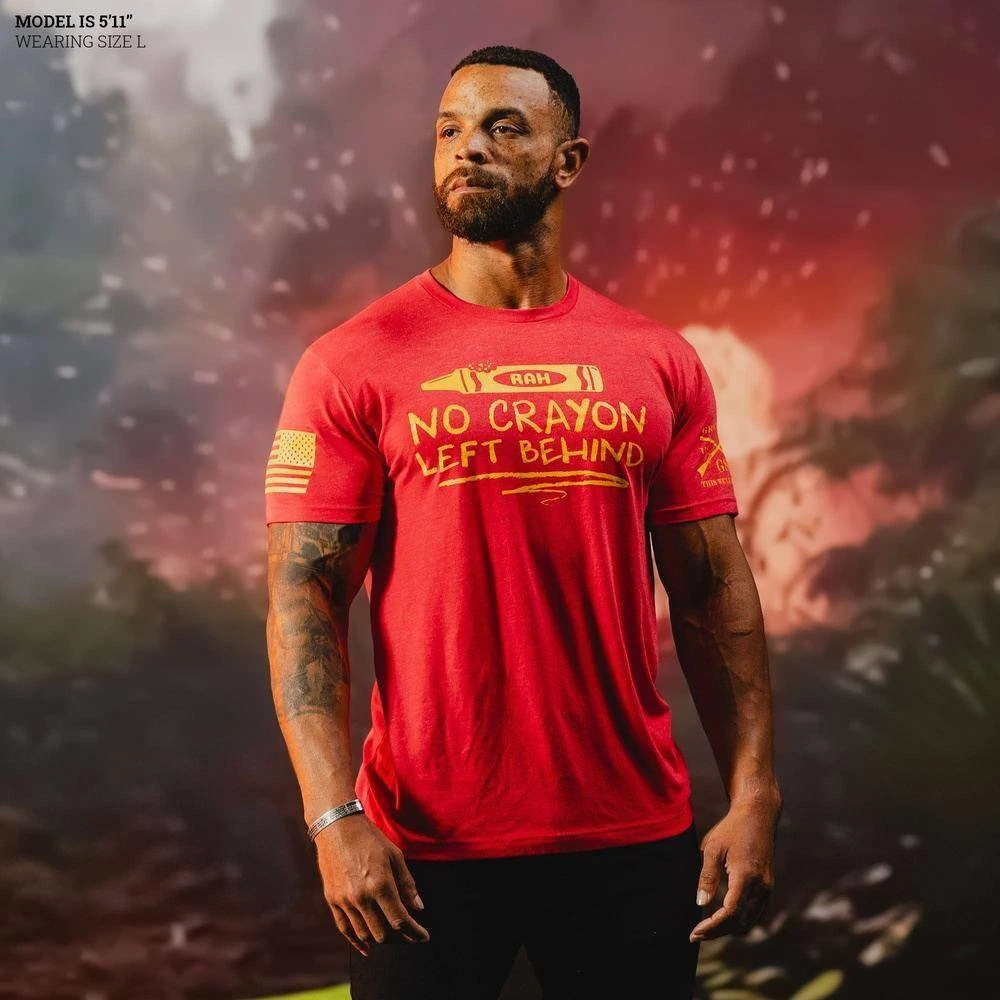 No Crayon Left Behind T-Shirt - Red - Image 3