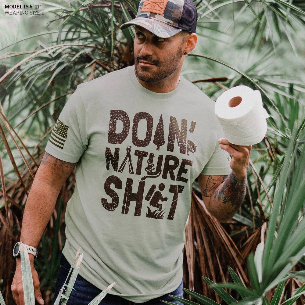 Doin' Nature Sh*t T-Shirt - Light Sage - Image 2