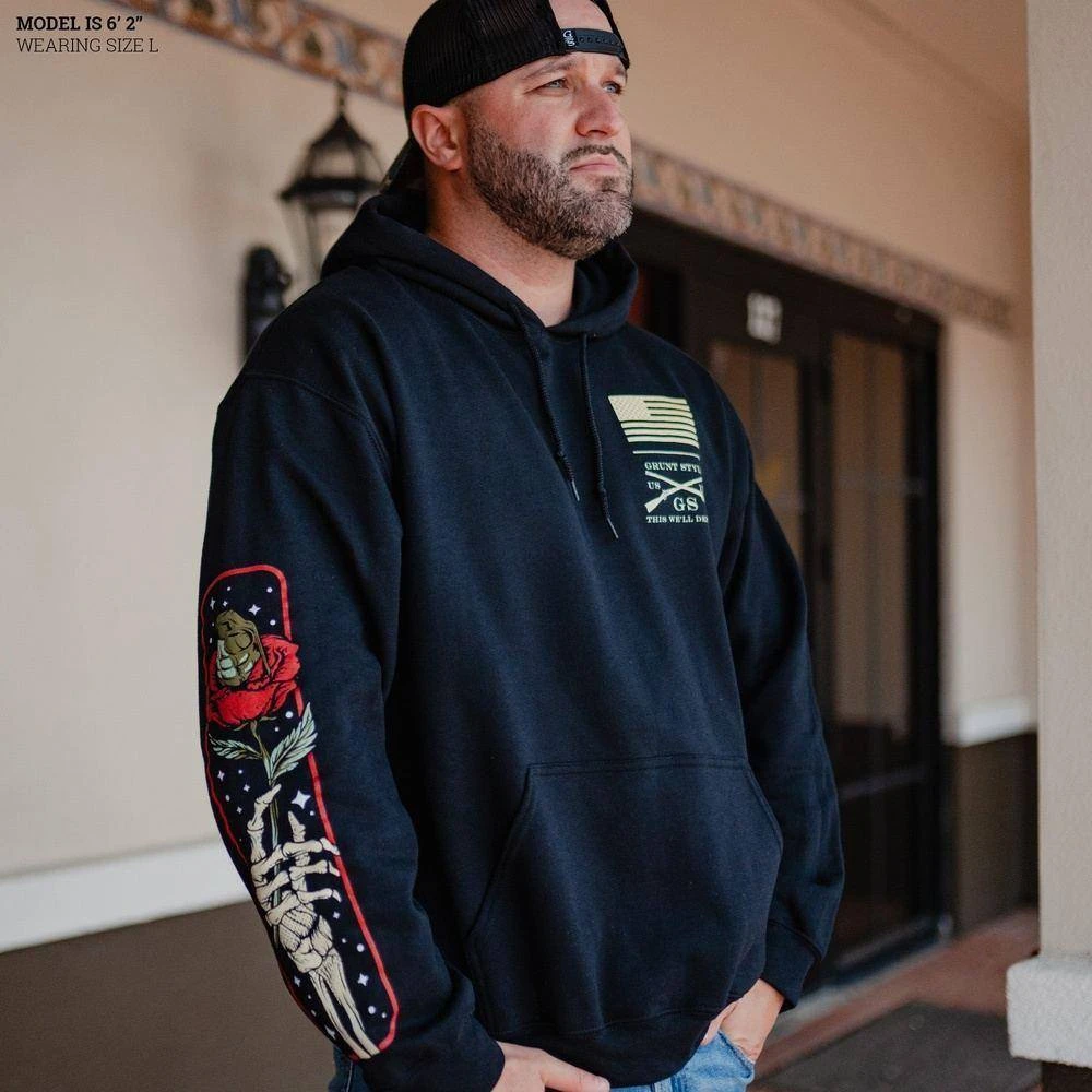 Death Rose Hoodie - Black - Image 2